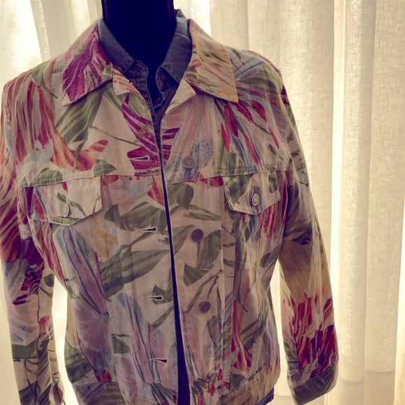 Chico's Jackets & Blazers - Chicos colorful Denim Style Jacket. Excellent Condition! Size 1.